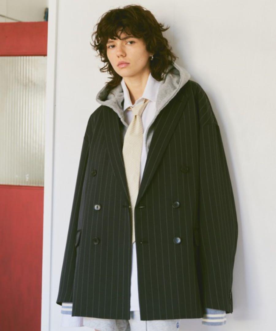Oversized double-breasted jacket/オーバーサイズダブル