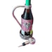 Wine Bottle Holder with handle and glass and metal Stopper Grape Motif