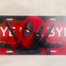 Deadpool license plate
