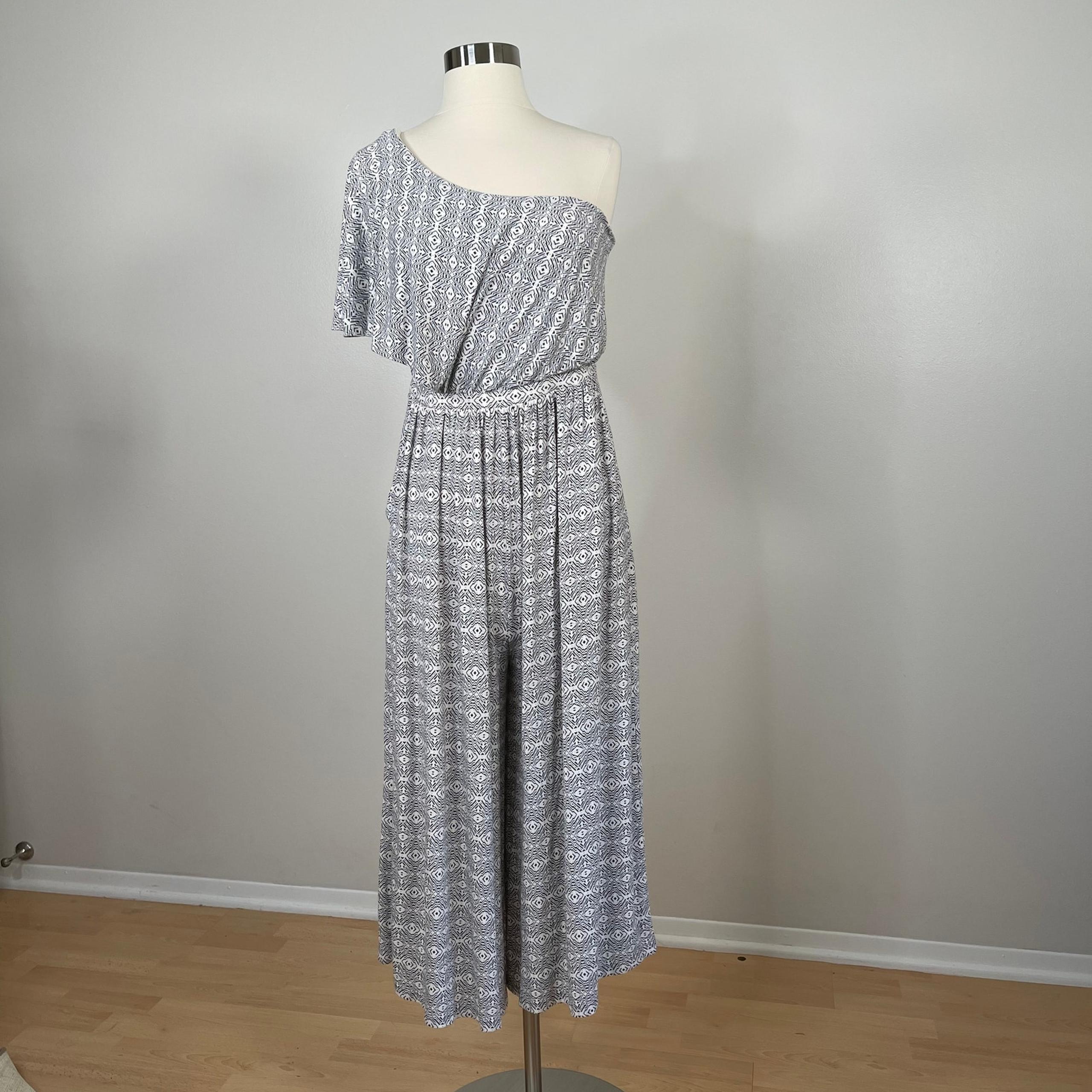 Maeve Anthropologie • Jamie One Shoulder Wide Leg Jumpsuit