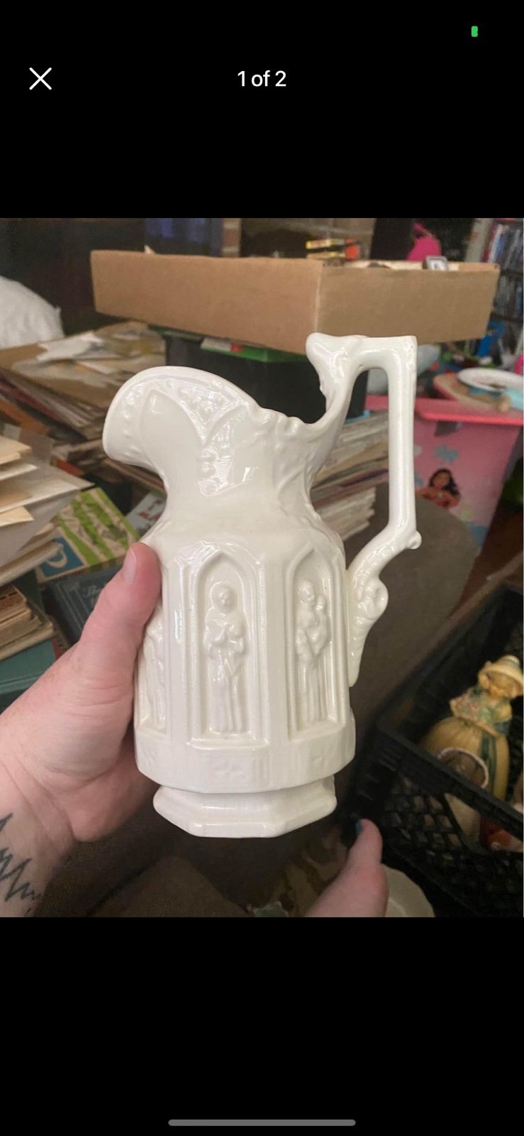 VINTAGE LEGO JAPAN GREEK VASE PITCHER APOSTLES ~ ALL WHITE ~ #3354