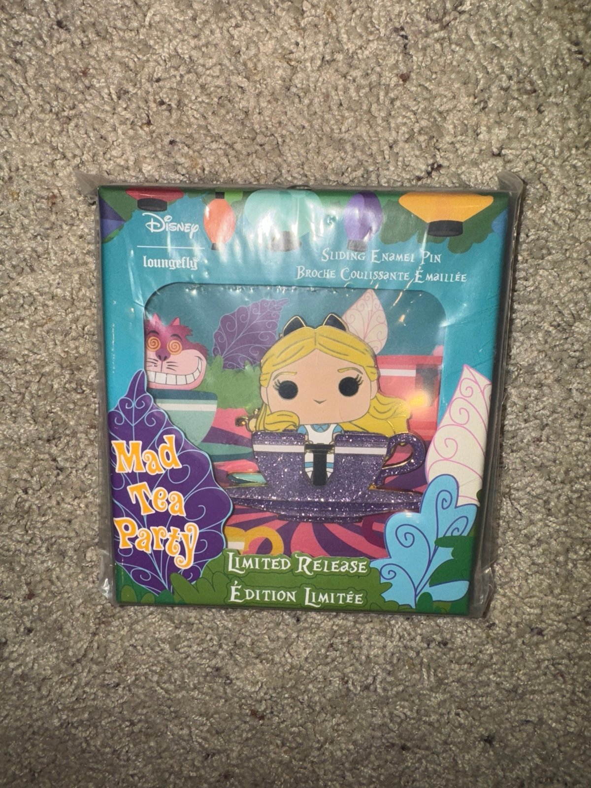 Disney Parks Alice In Wonderland Mad Tea Party Loungefly Sliding Enamel