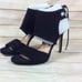 NWT Diane Von Furstenberg tie back stiletto heels. Size 6 Stretch leather
