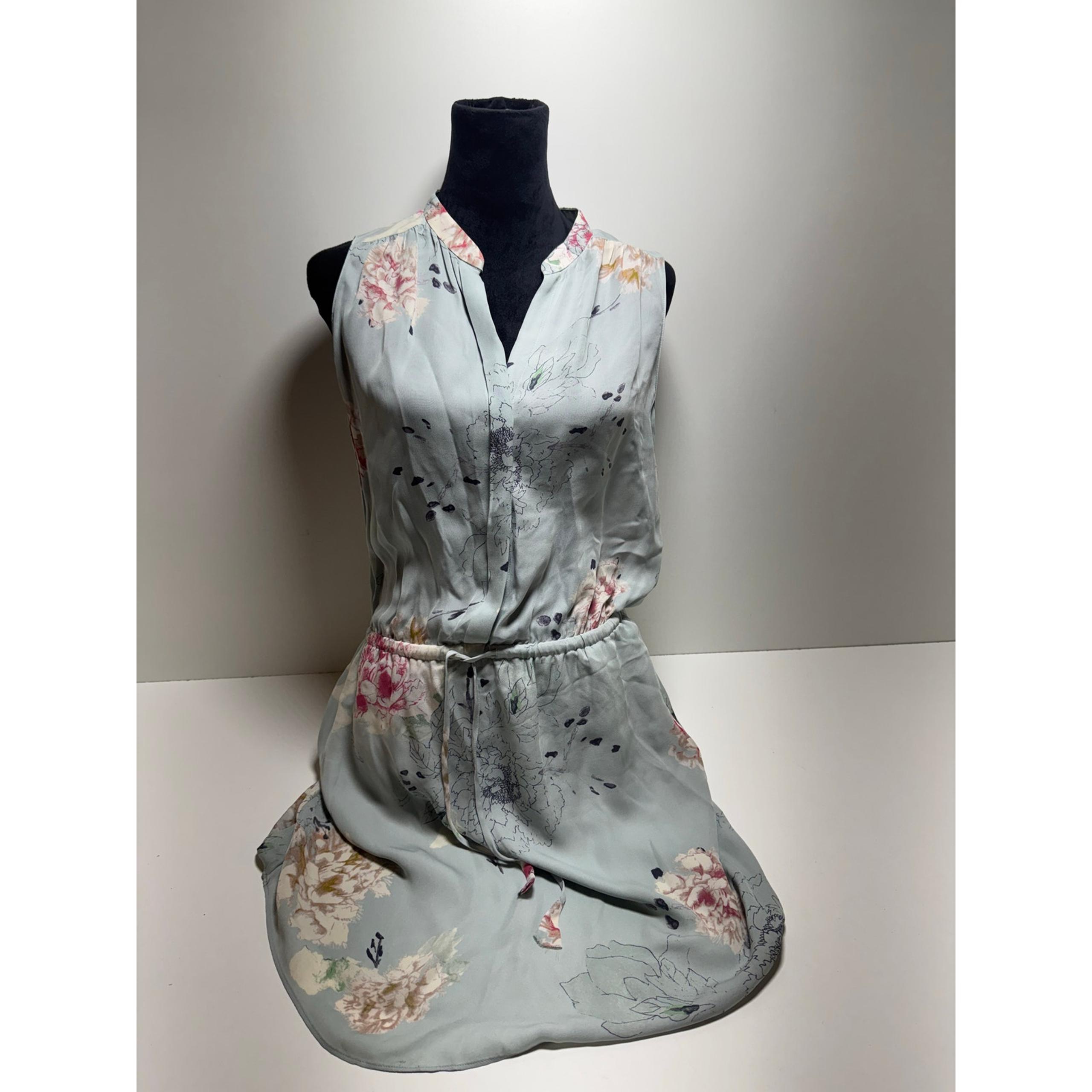 Aritzia Babaton Dress Women’s Sz Medium Blue Floral 100% Silk Dress Cottage Core