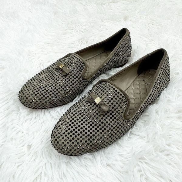 Tory Burch Chandra Sparkle Dust Storm Smoking Slipper Loafer 7