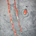 Vintage Mexican Fire Opal Pendant & 2 Bracelet Bundle 925