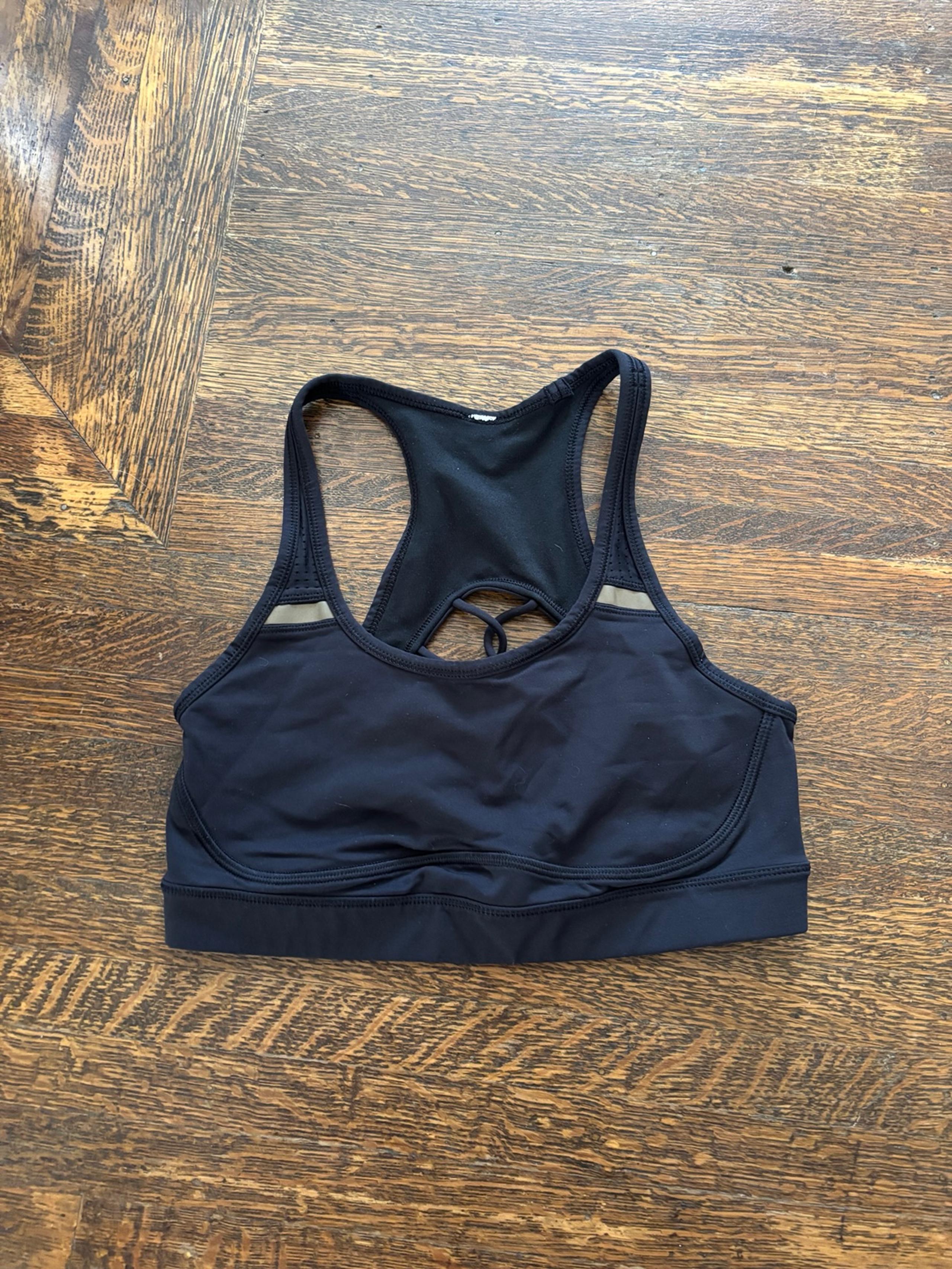 Lululemon sweaty or not black bra women's 6