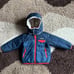 Patagonia Reversible Tribbles Hooded Jacket Infants Sz 2T In Stone Blue