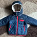 Patagonia Reversible Tribbles Hooded Jacket Infants Sz 2T In Stone Blue