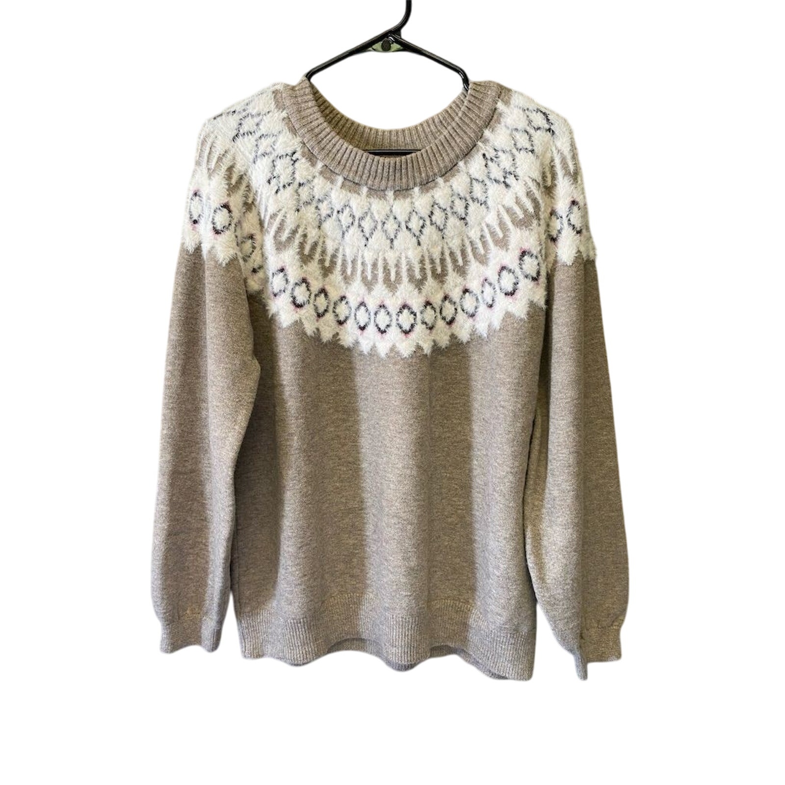 Maurices Women's Fair Isle Crew Neck Sweater XL Multicolor Pullover Soft NWT