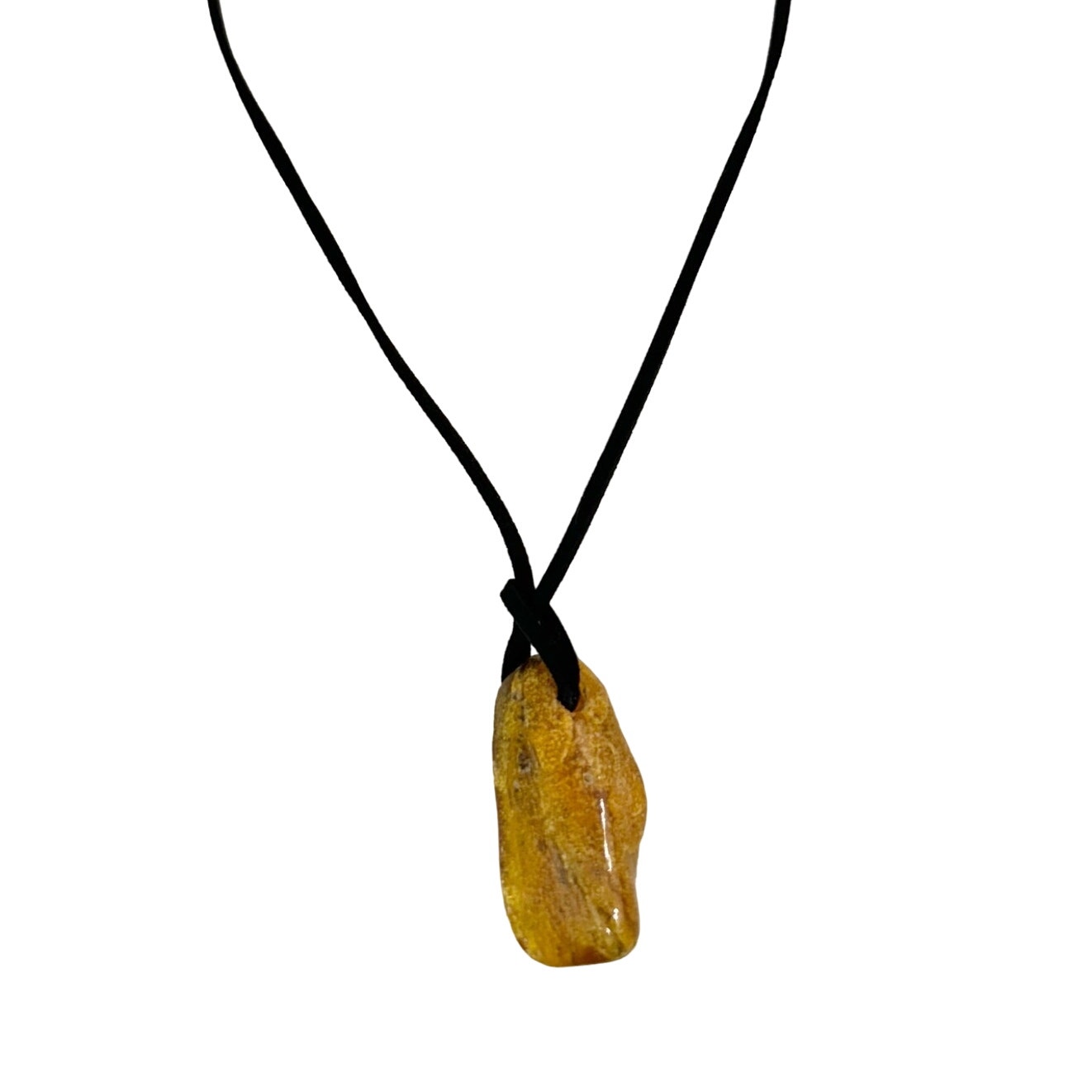 Baltic Amber Necklace Chunky Raw Shape Polished