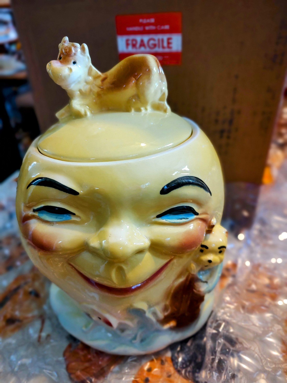 Vintage The cow jumped over the moon rare cookie jar