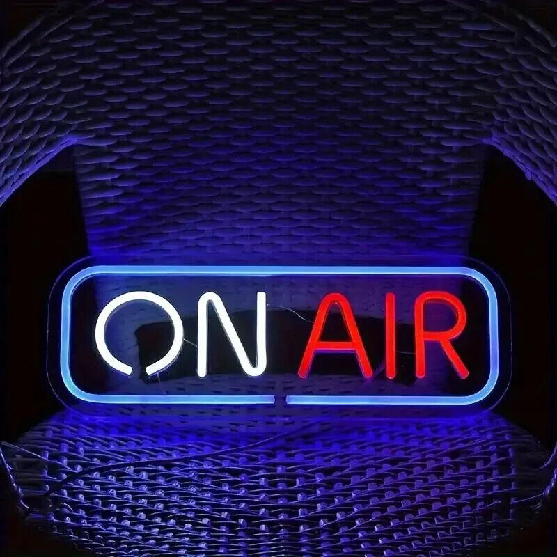 On Air LED Neon Sign Studio Live Light for Podcast Tiktok Youtube Live FREE SHIP