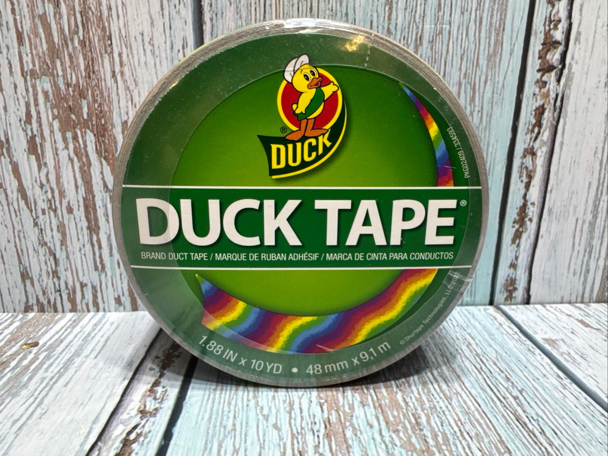 Duck Tape Printed Duct Tape, Rainbow, Neon, Tie-Dye, Gay Pride, 1.88" x 10 Yards