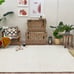 Alfa Rich 4x6 Area Rugs, Solid White Cream Rug, Cotton, Pet Friendly, Washable