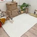 Alfa Rich 4x6 Area Rugs, Solid White Cream Rug, Cotton, Pet Friendly, Washable