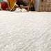 Alfa Rich 4x6 Area Rugs, Solid White Cream Rug, Cotton, Pet Friendly, Washable