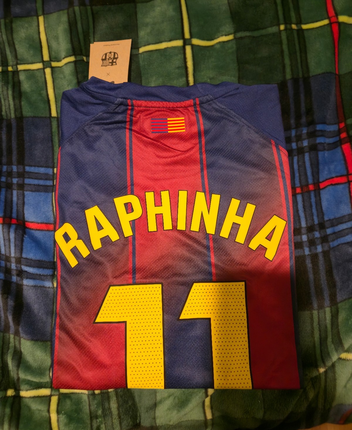 Raphina Barcelona 2025/26 Home Jersey Mens Medium