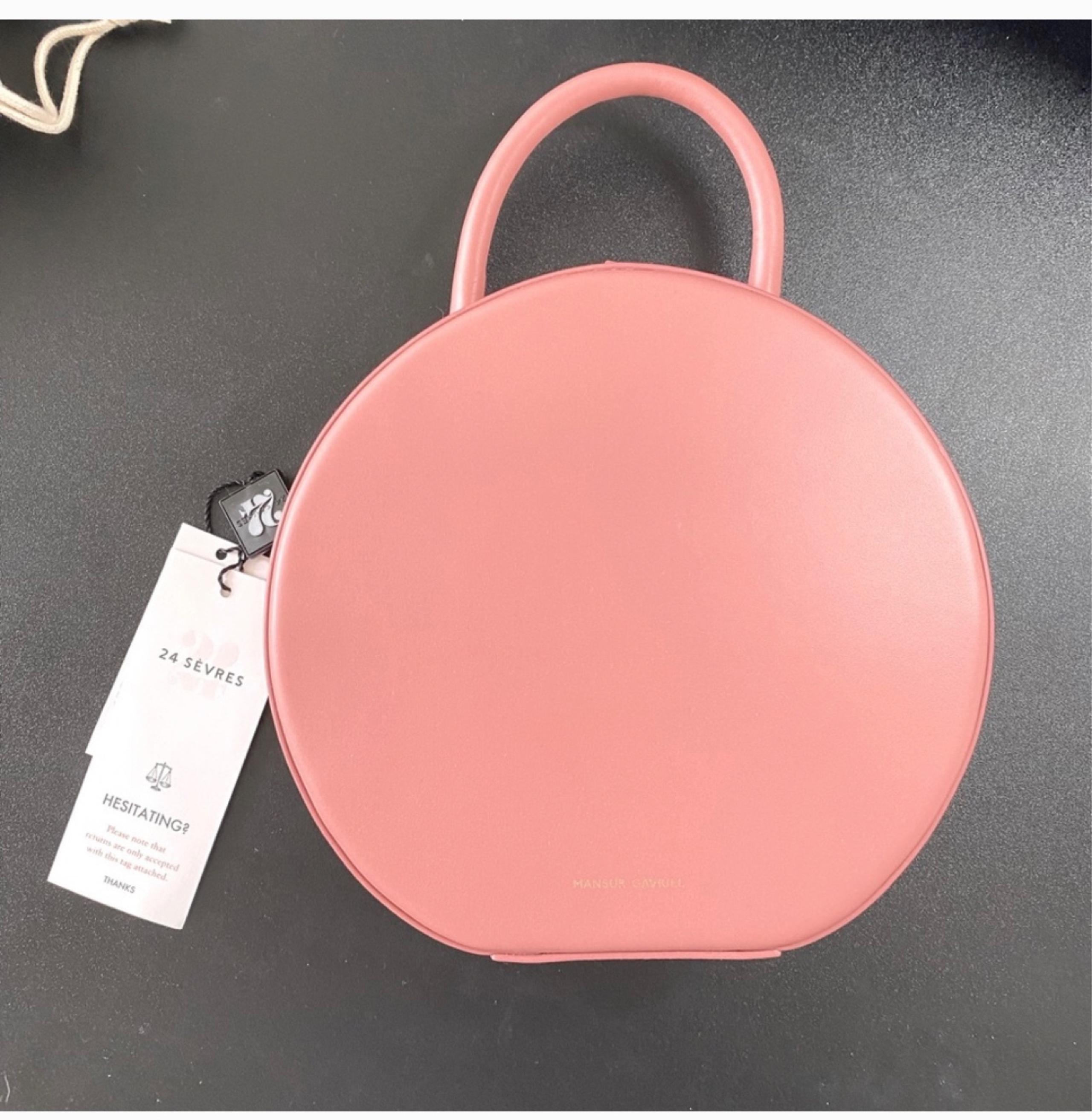 mansur gavriel blush round bag