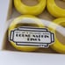FItz & Floyd Round Napkin Rings Set of 4 Polished Wood Yellow Vintage Japan MCM