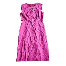 J crew womens 4 Resume Sheath Crisp Begonia pink Wool dress new