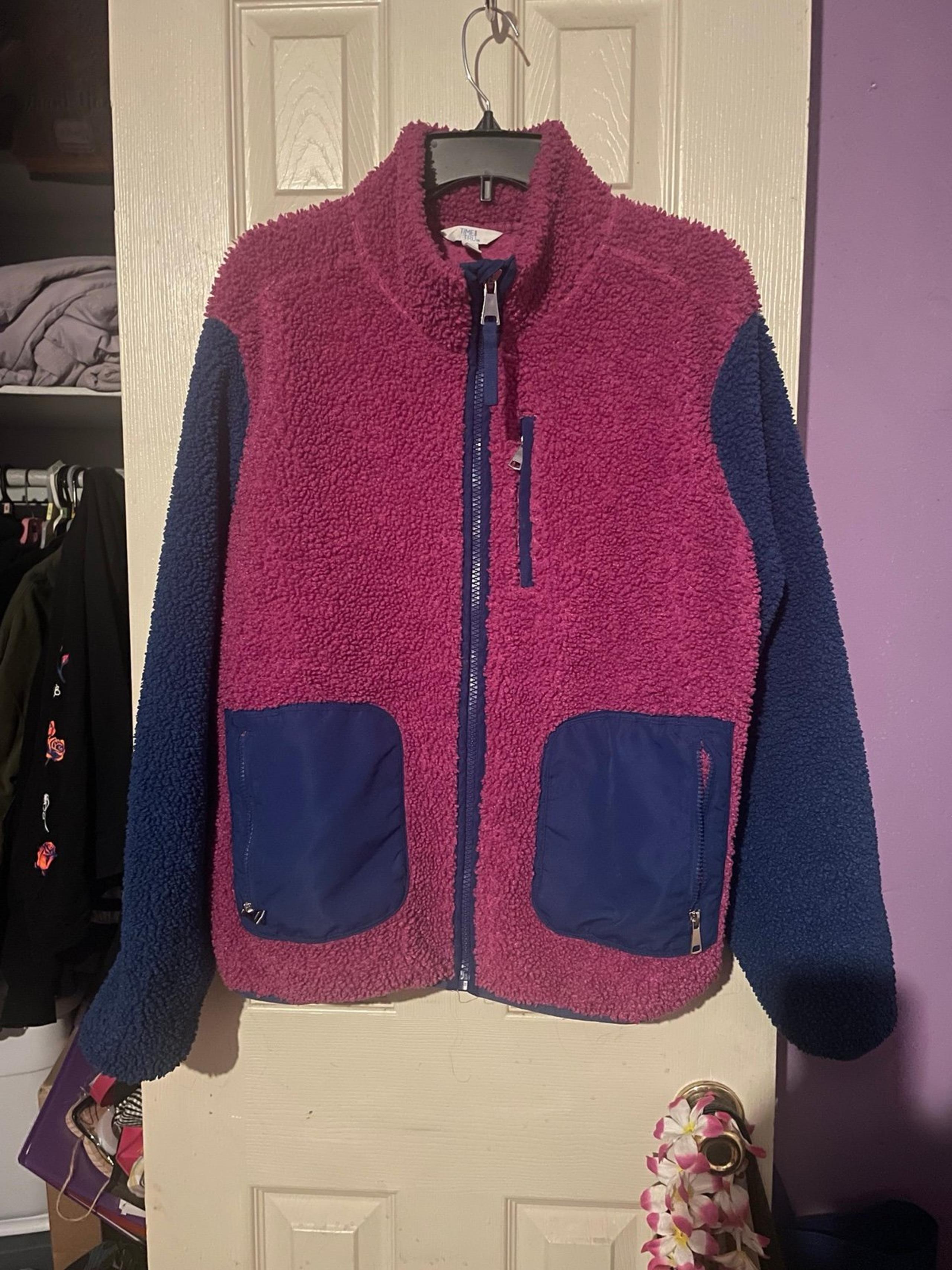 Pink and blue fleece