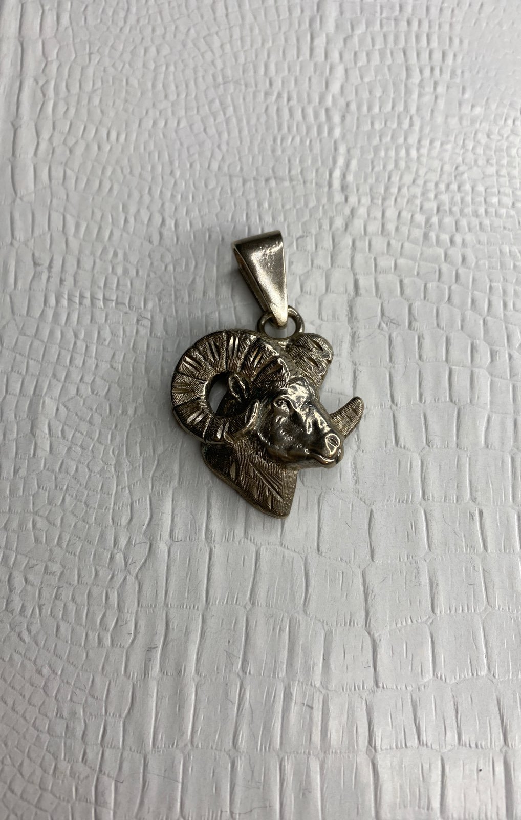 925 sterling silver ram pendant