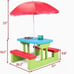 picnic table set with umbrella for kids