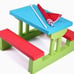 picnic table set with umbrella for kids
