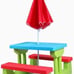 picnic table set with umbrella for kids