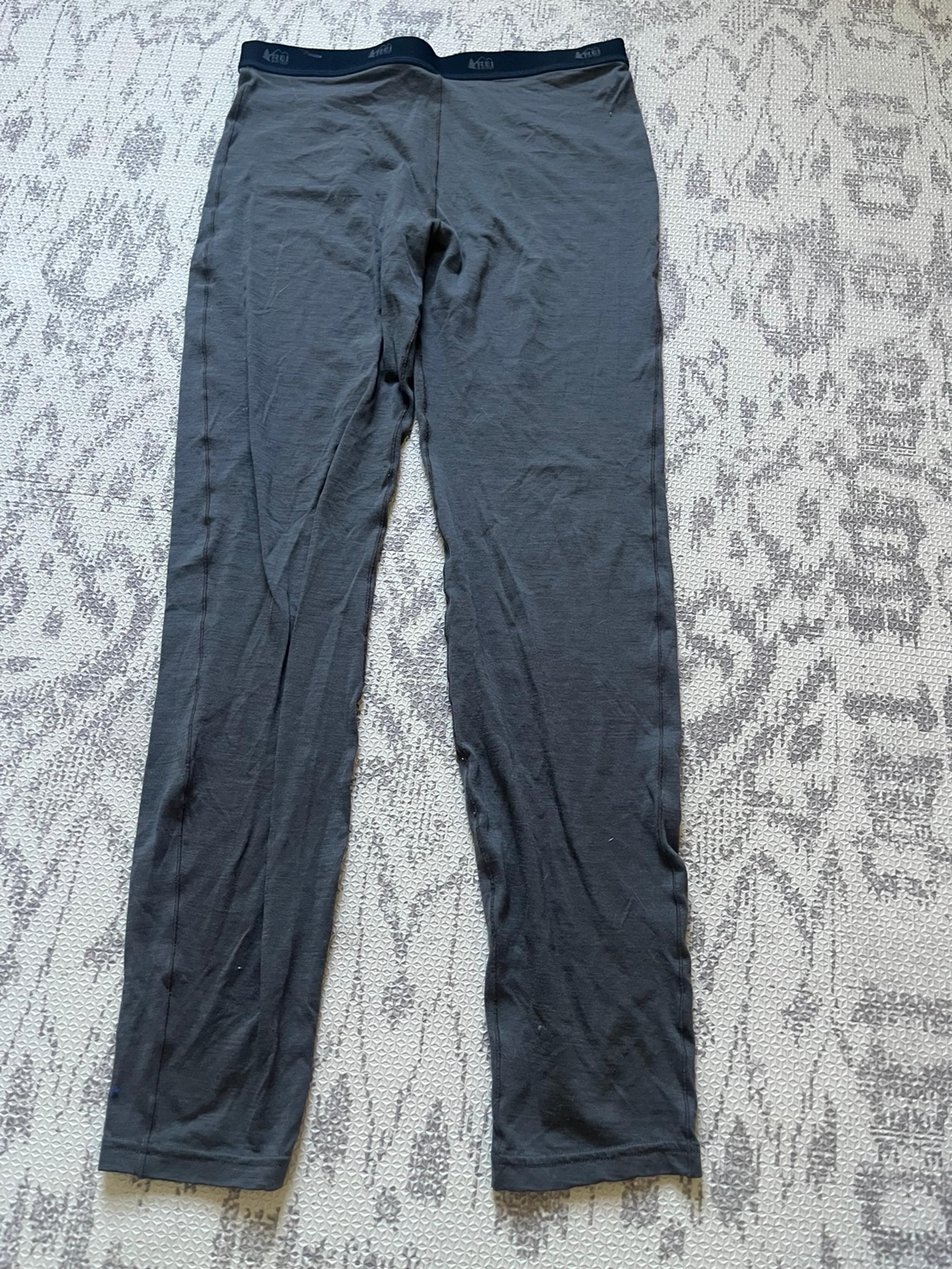 REI 100% Marino wool base layer tights L kids 14-16 years