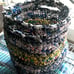 Handmade crocheted bathroom laundry hamper toy Rag rug plastic bag tote Handmade