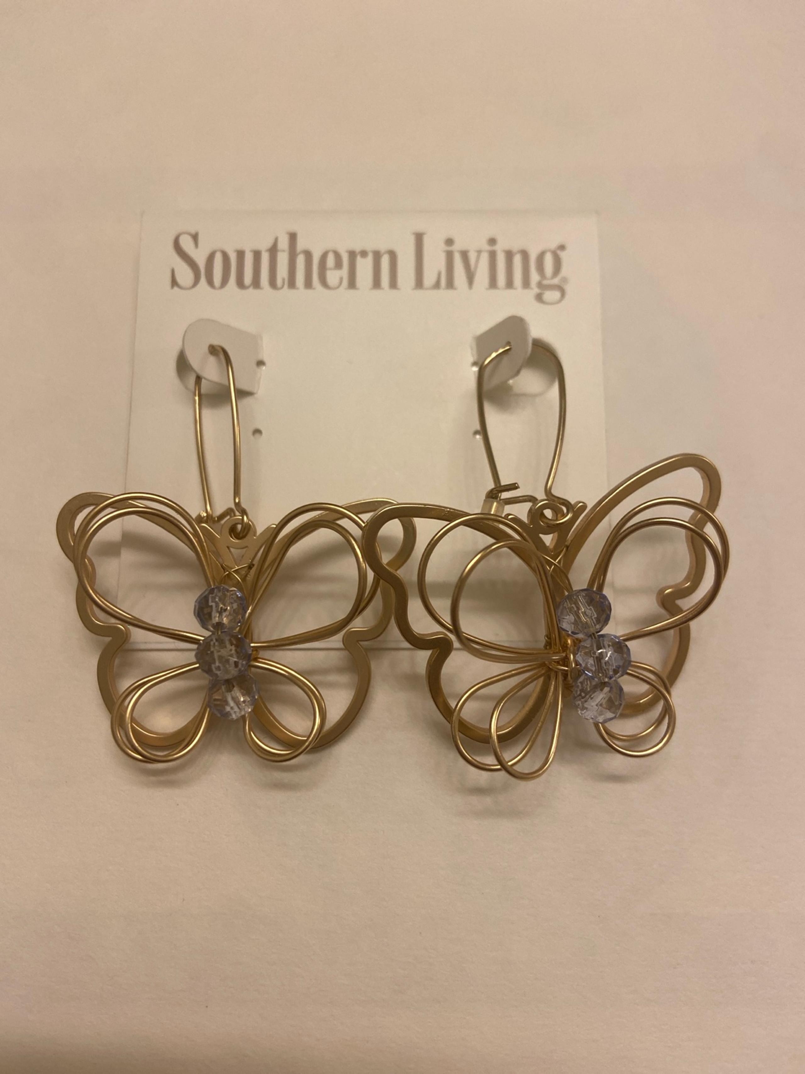 NWT Southern Living Wire Butterfly Earrings