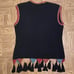 Tiara International Design and Pattern Copyrighted 1993 Tassel Sweater Vest Sz M