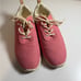 Toms Heritage Cabrillo Women 9 Pink Canvas Lace Up Lifestyle Sneaker Shoe