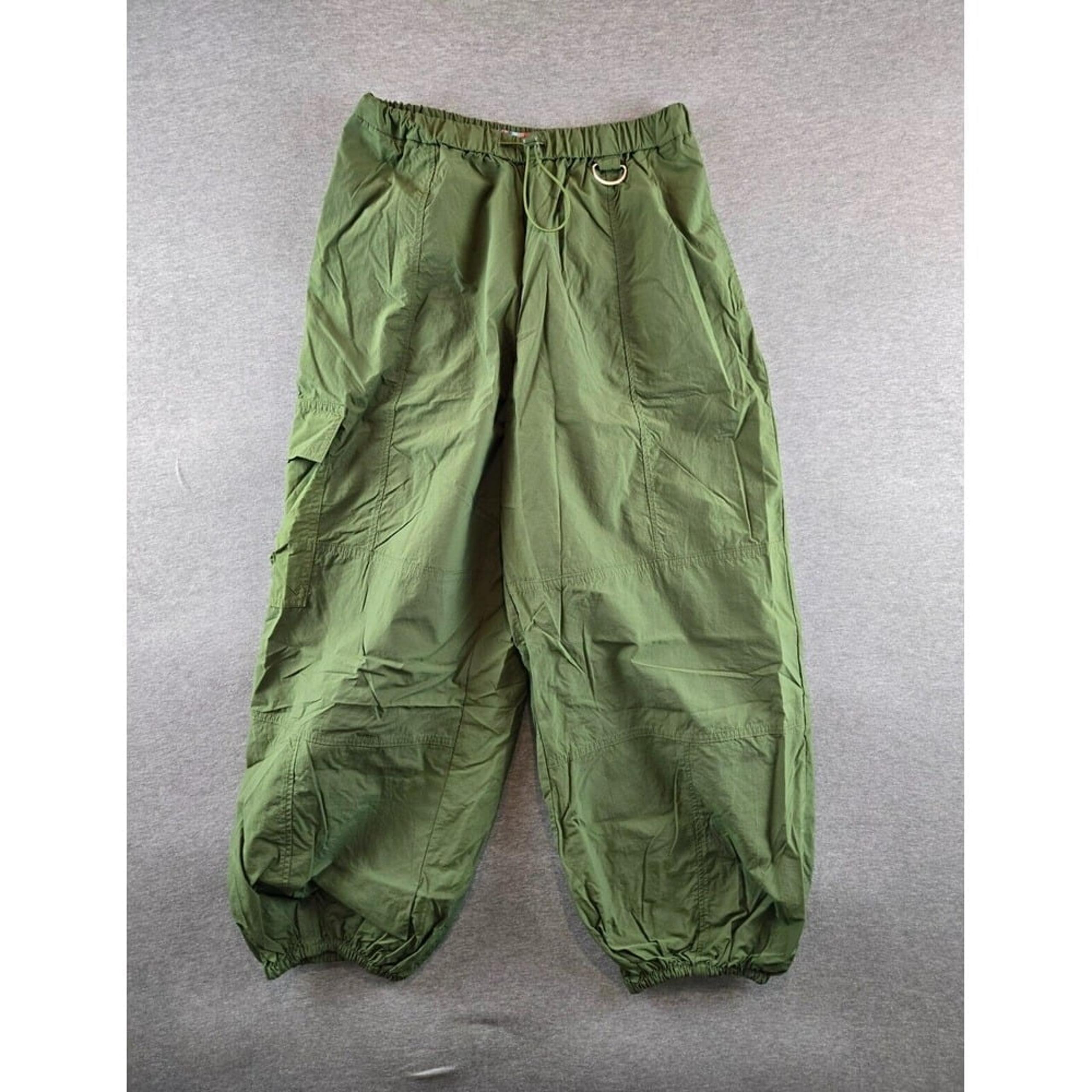 Urban Outfitters Womens Green Balloon Cargo Pants Parachute Size XS Y2K Baggy