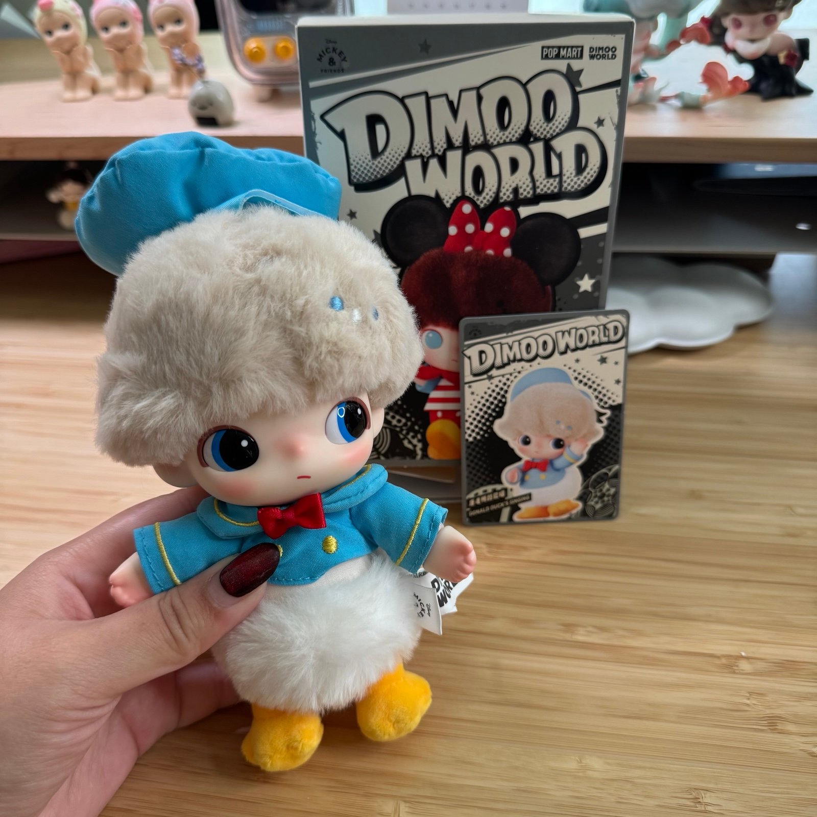 donald duck's singing - dimoo world disney plush vinyl keychain