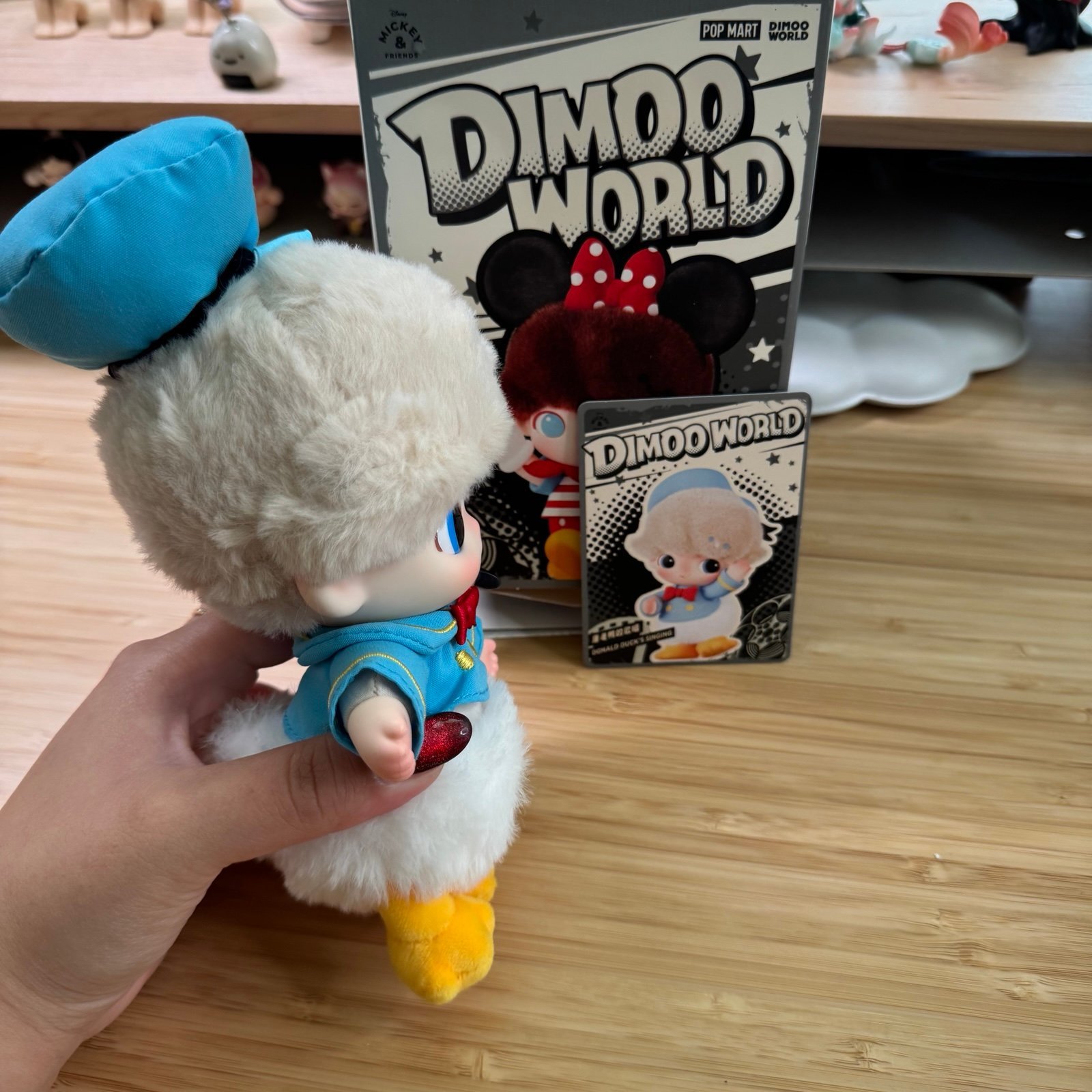 donald duck's singing - dimoo world disney plush vinyl keychain