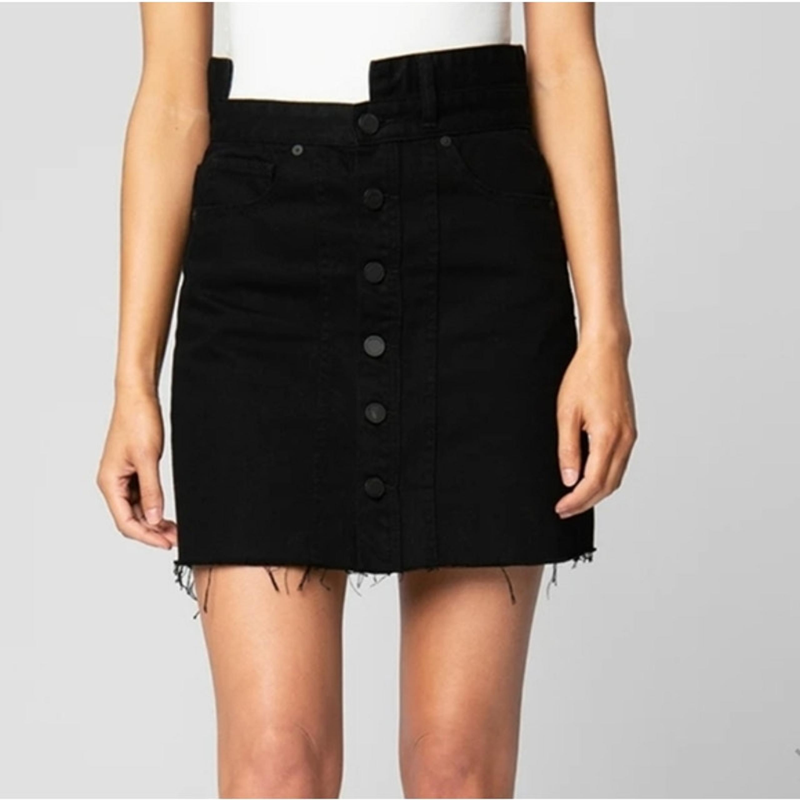 NWT BLANKNYC Black Wash Denim Night Stroll Jean Mini Skirt Women's Size 28