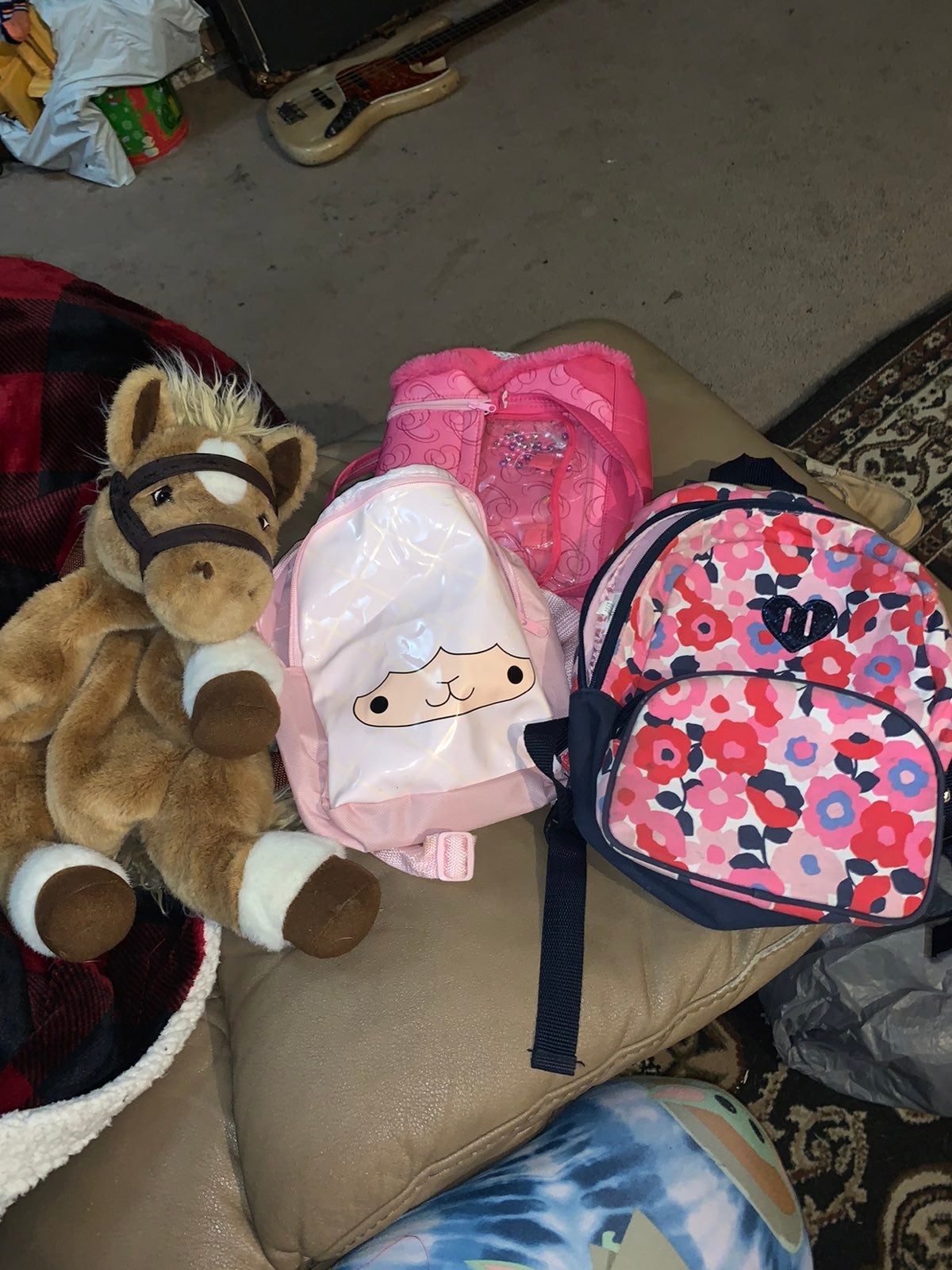 Little girls bag lot collection plush horse backpack