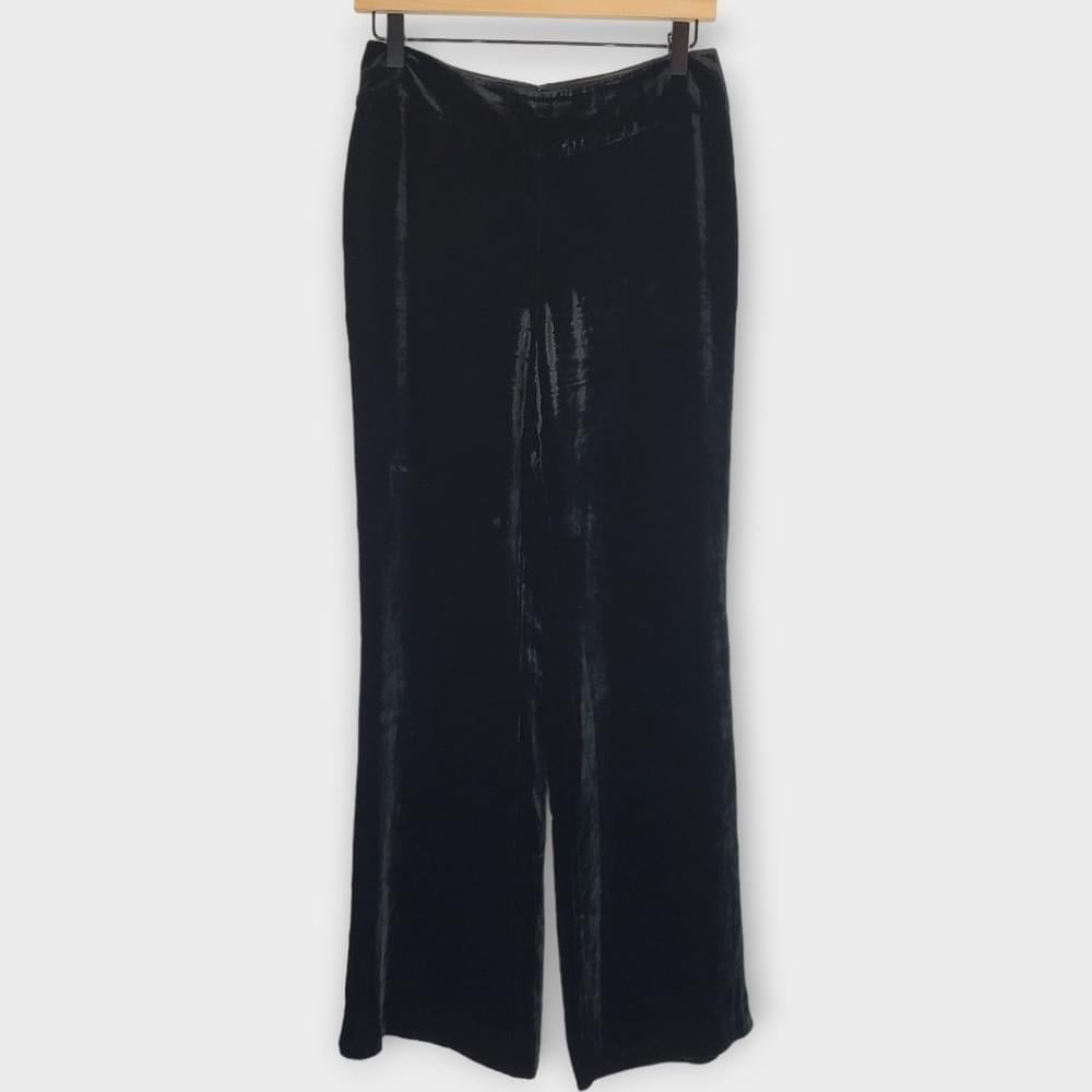 Ann Taylor Black Velvet Wide Leg Pants