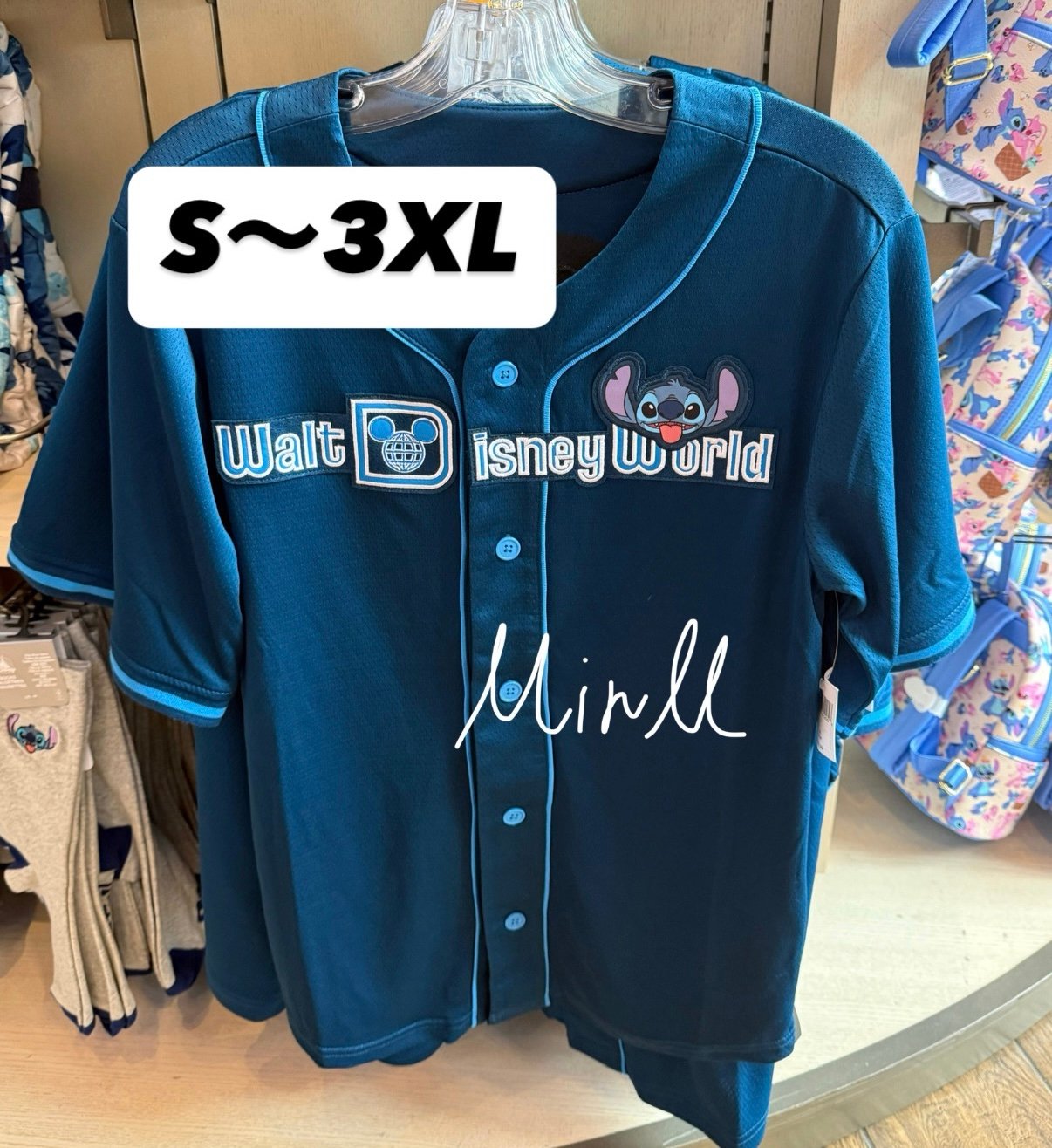 【S-3XL】Stitch Baseball Jersey for Adults - Lilo & Stitch WDW 2025