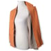 Eileen Fisher Orange Felted Merino Wool Doubleknit Blazer Jacket Raw Hems XS