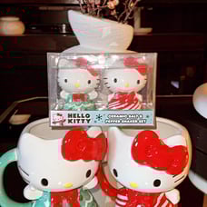 Hello Kitty christmas mug and salt and pepper shaker