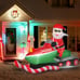 Santa Claus Driving Snowmobile Christmas Decoration