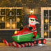 Santa Claus Driving Snowmobile Christmas Decoration