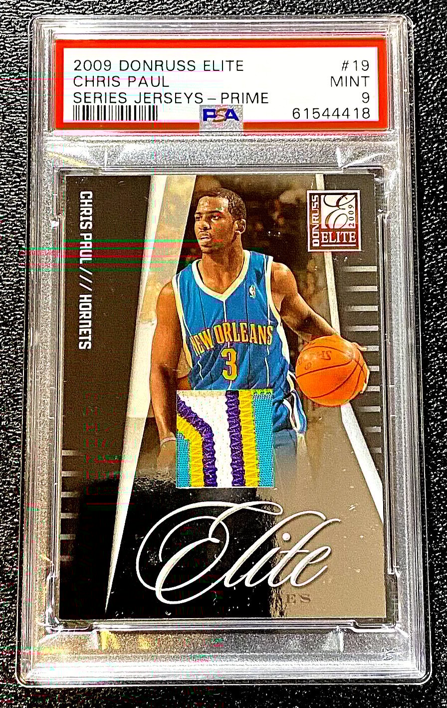 PSA 9 MINT 2009 CHRIS PAUL ELITE JERSEY PRIME SICK PATCH SSP /15 G4013