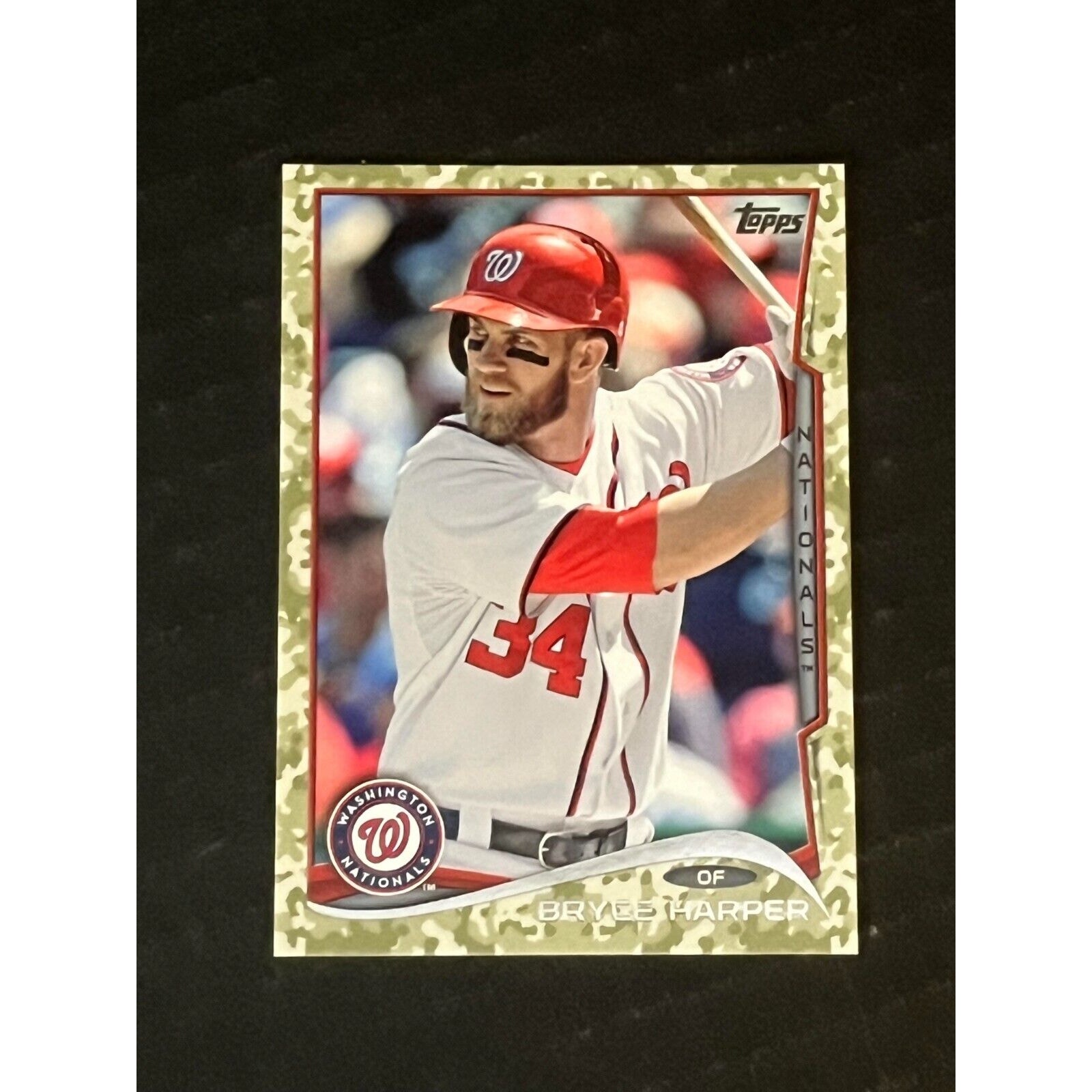 BRYCE HARPER 2014 TOPPS CAMO PARALLEL 90/99 PHILLIES #100