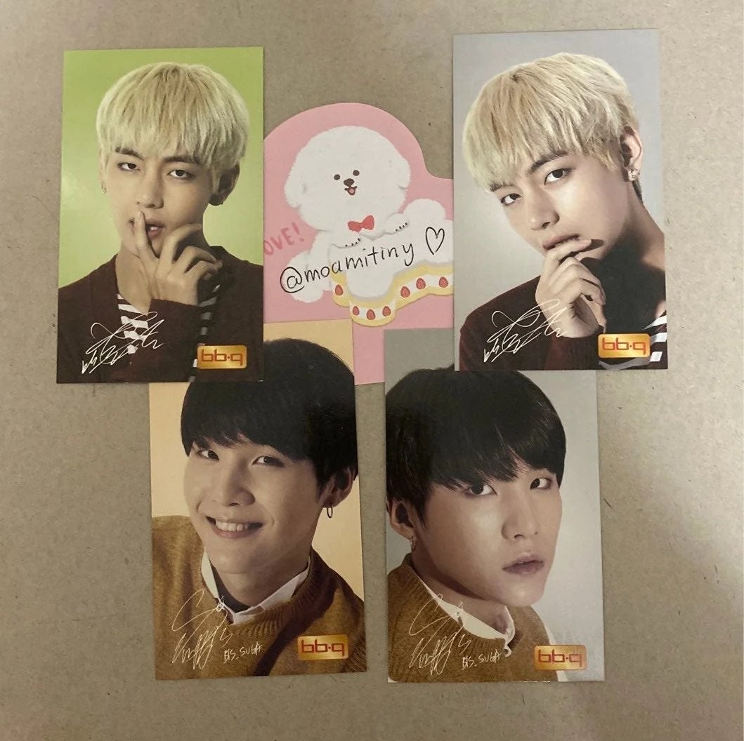 bts v suga rare bbq official photocards