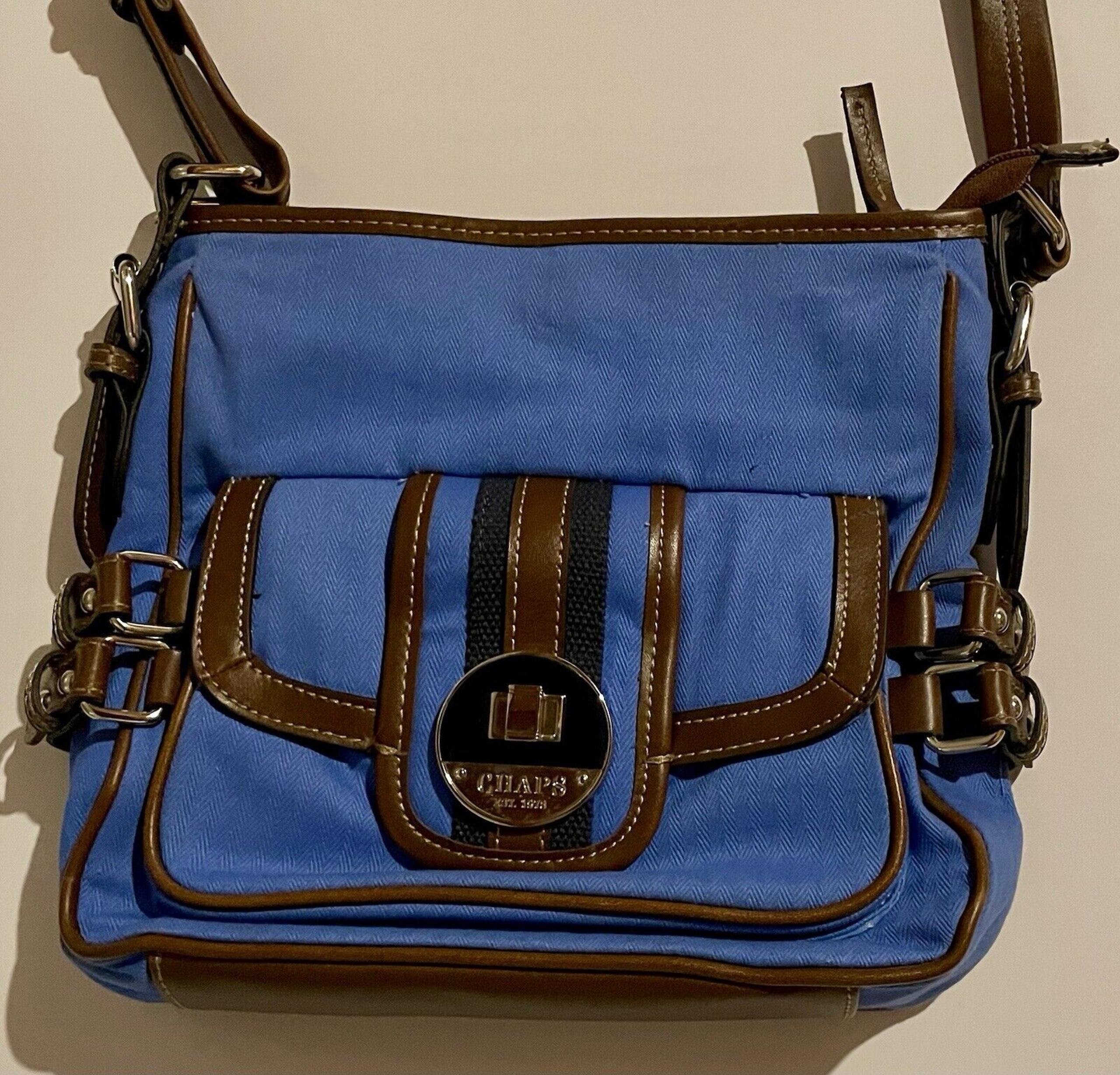 Chaps Blue Shoulder Bag Or Large Cross Body Bag
